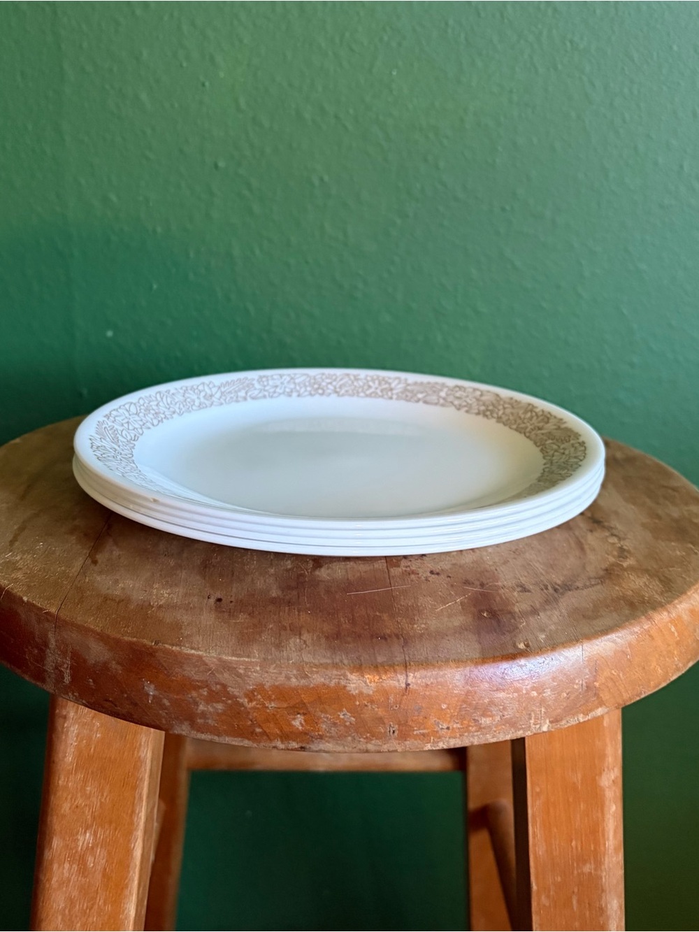 Vintage Corelle Corning "Woodland Brown" salad plate set of 4